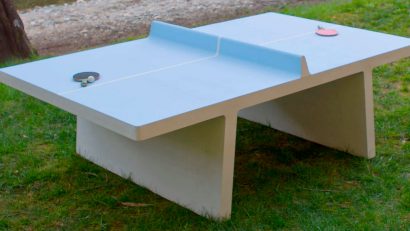 La mejor ubicación para una mesa de ping pong de hormigón